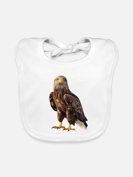 Seeadler Adler Eagle - Baby Bio-Lätzchen - Weiß - Vorne