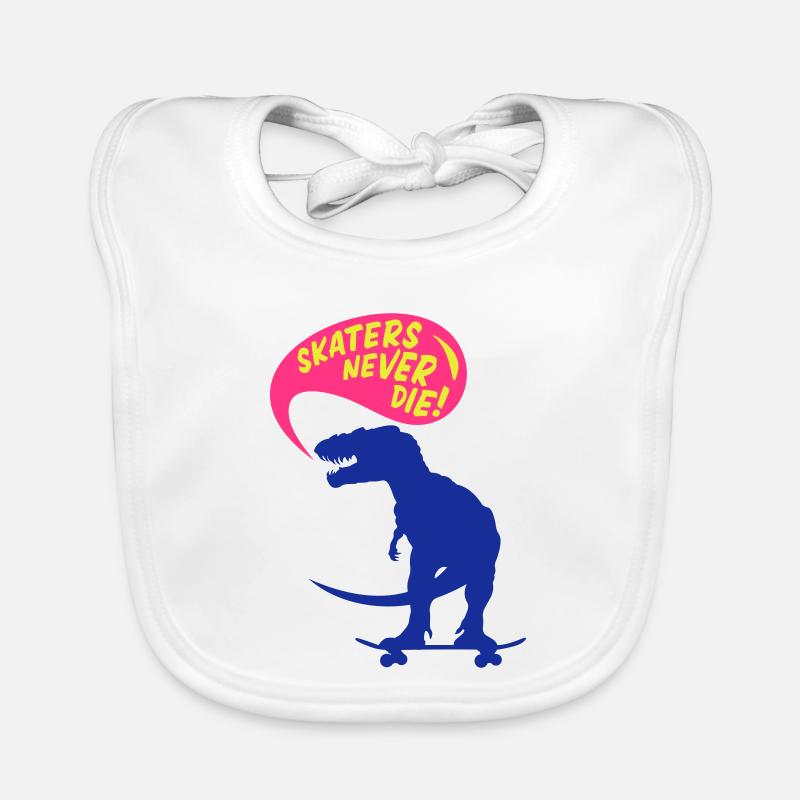 t-rex skater Organic Baby Bibs