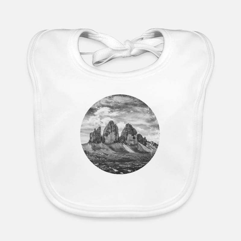 Three Peaks Dolomites Geometric shape Polygon Organic Baby Bibs