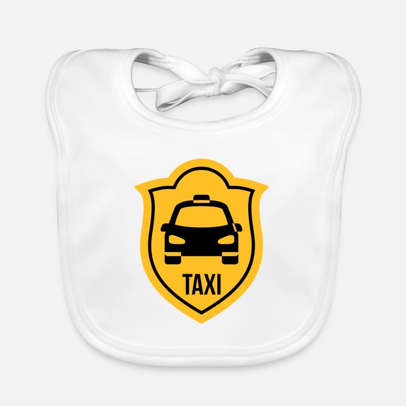 Taxi - Bavoir bio Bébé - blanc