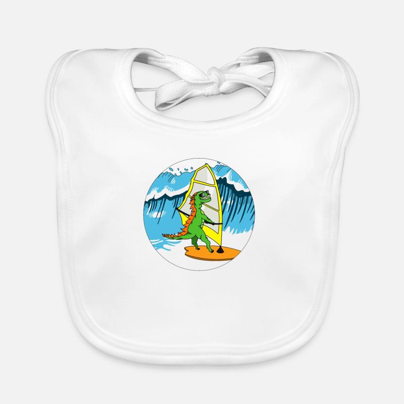 Wave spoke white - Organic Baby Bibs - white