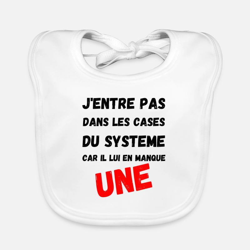 J'entre pas dans les cases du systeme Bavoir bio Bébé