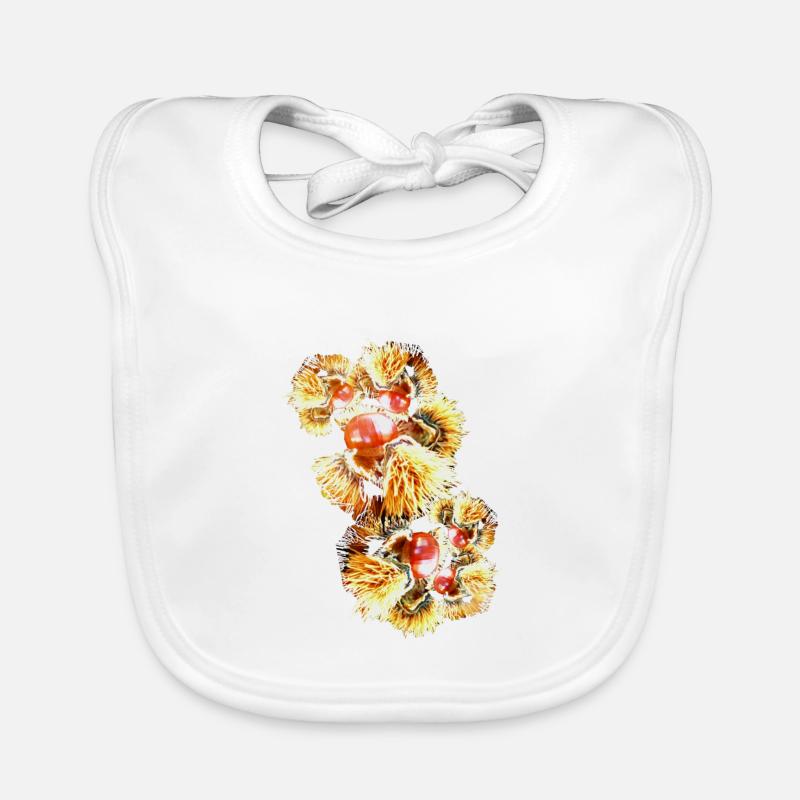 Châtaignes, châtaignes, marronniers d’Inde, marrons doux Bavoir bio Bébé