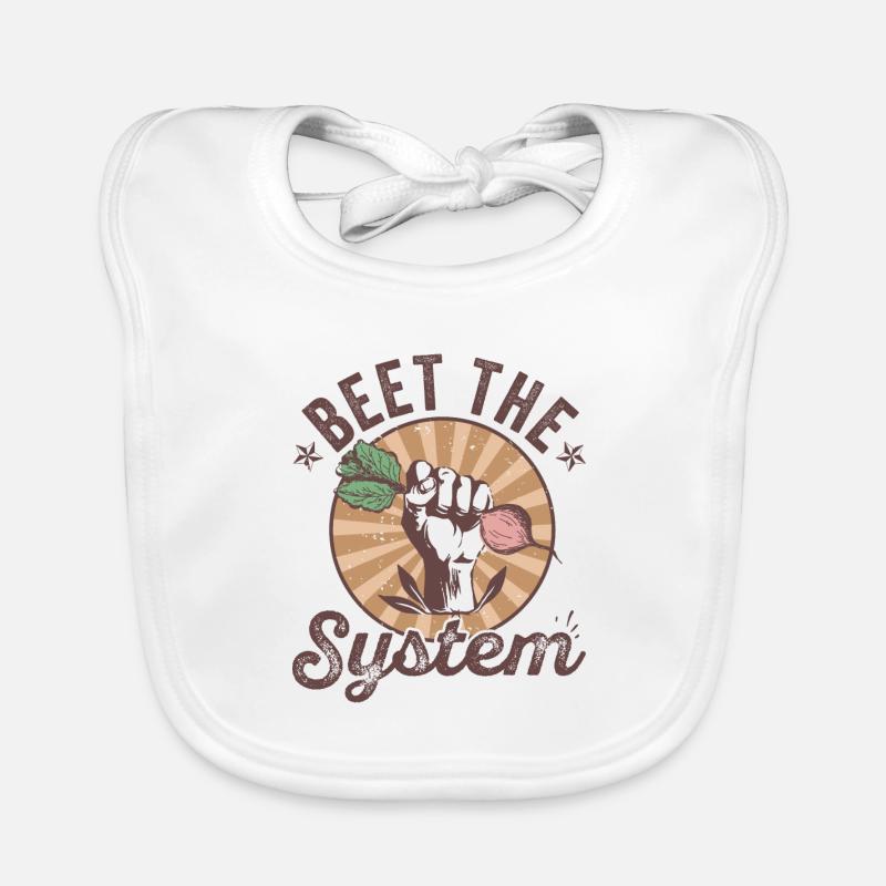 Beet the System witziges Gemüse Design Baby Bio-Lätzchen