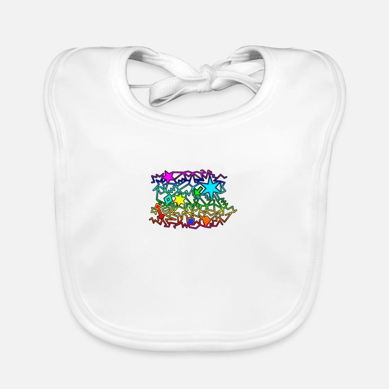 Objets graphiques colorés Bavoir bio Bébé