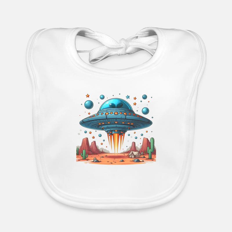 UFO Lands Organic Baby Bibs