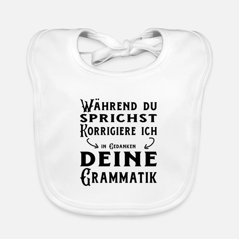 Deutsche Sprache - Schwere Sprache Baby Bio-Lätzchen