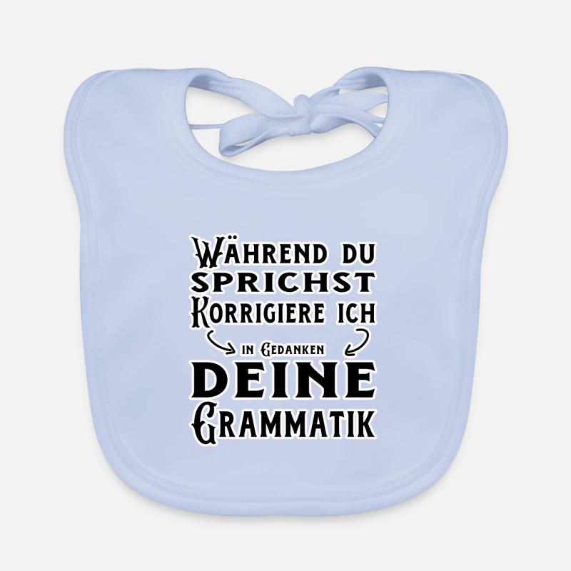 Deutsche Sprache - Schwere Sprache Baby Bio-Lätzchen