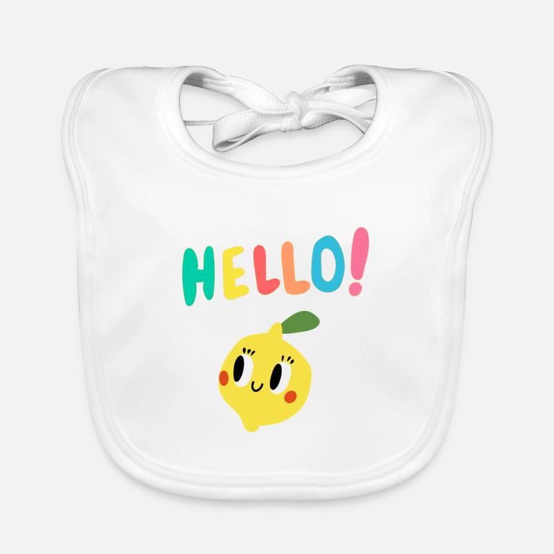 Chemise Happy Lemon - Idée cadeau - Bavoir bio Bébé - blanc