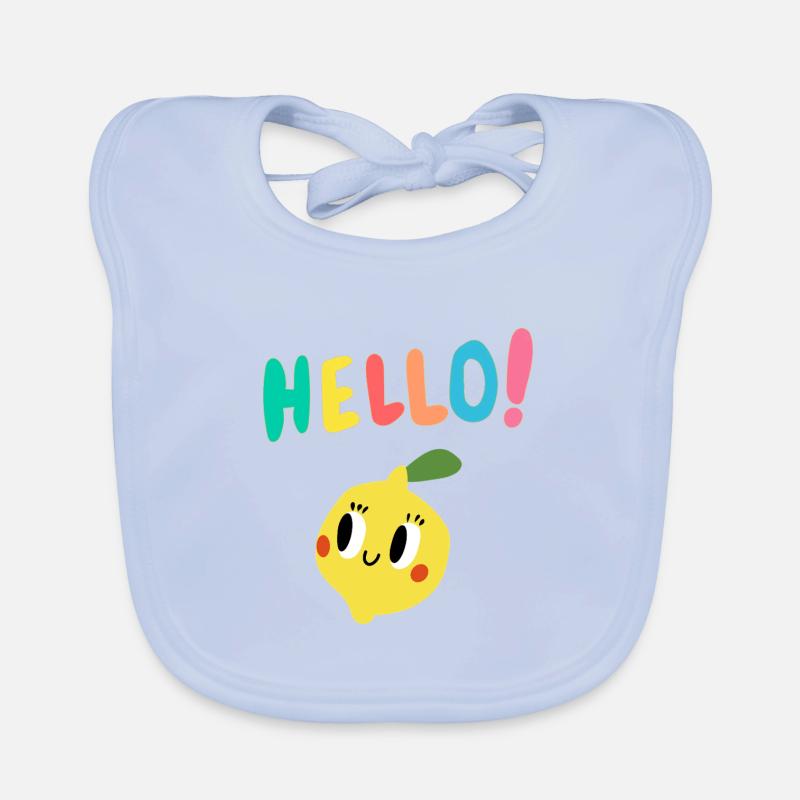 Fröhliches Zitronenshirt - Geschenkidee Baby Bio-Lätzchen
