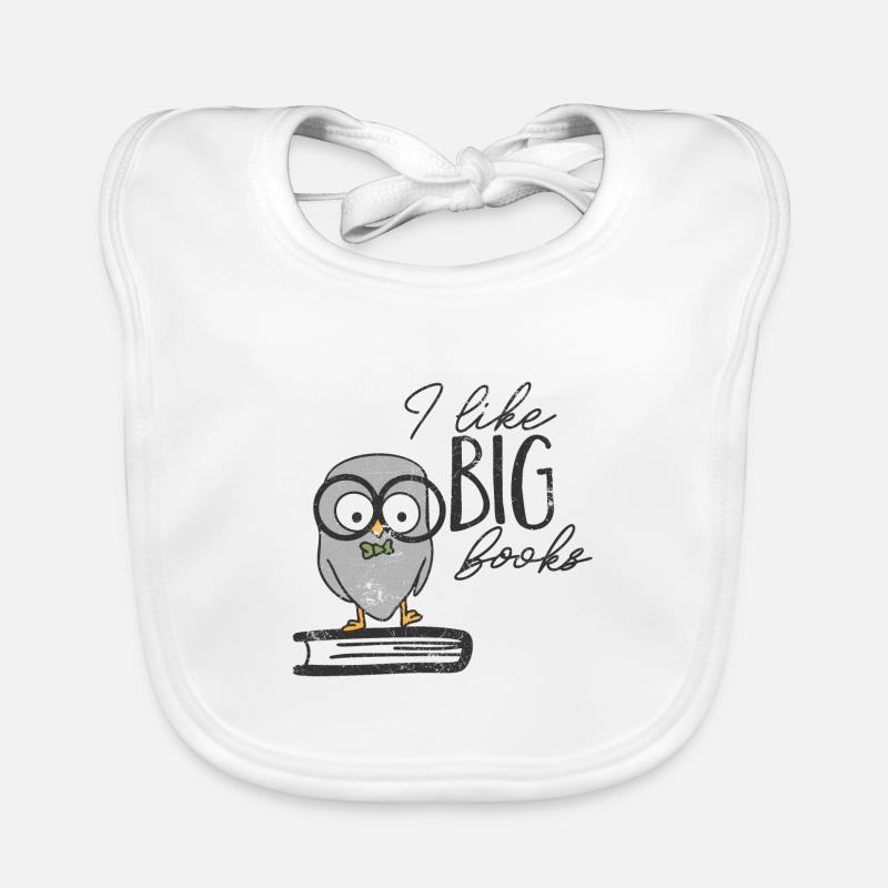 GREAT BOOKS BOOK LEARN SCHOOL READ EAGLE OWL MOTIF Organic Baby Bibs