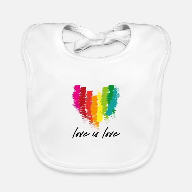 love is love,love,Herz,graffiti,regenbogen,LGBT Baby Bio-Lätzchen