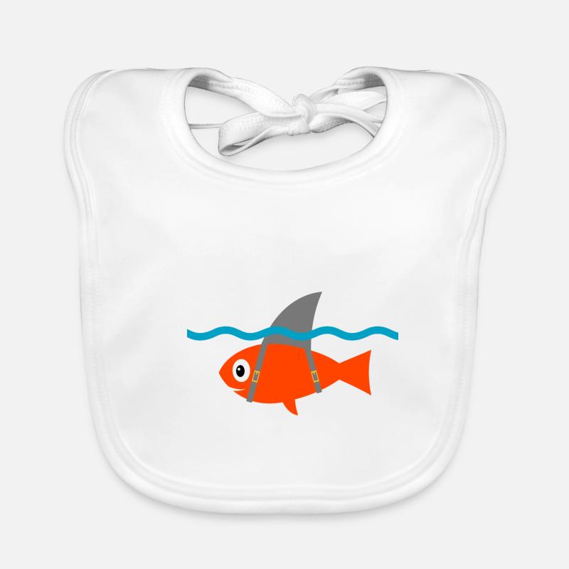 Requins - Bavoir bio Bébé - blanc