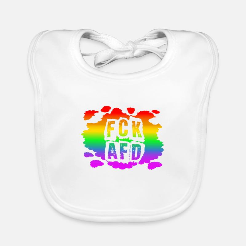 Stop AfD against right, democracy, diversity, left Organic Baby Bibs
