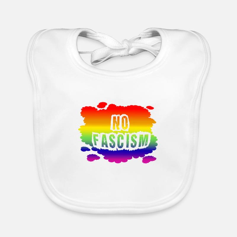 Stop AfD against right, democracy, diversity, left Organic Baby Bibs