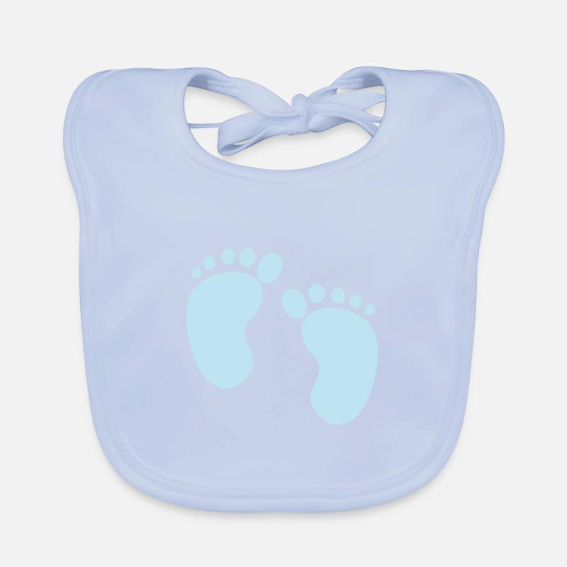 Fußabdrücke Baby Bio-Lätzchen