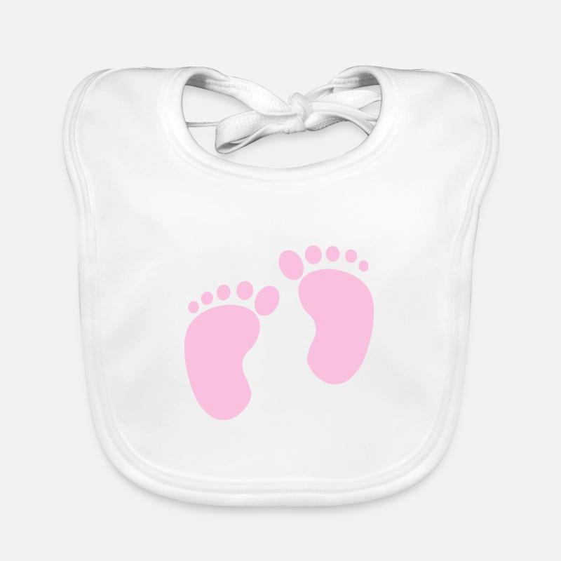 Fußabdrücke Baby Bio-Lätzchen