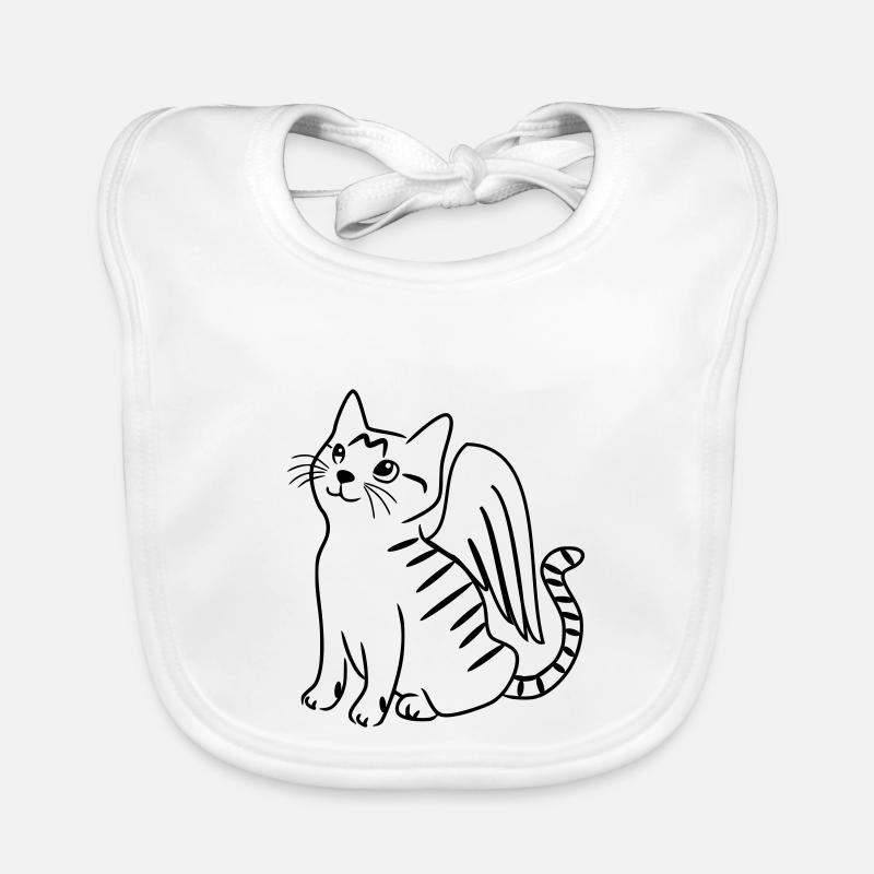 Katze Schutzengel Mau Baby Bio-Lätzchen