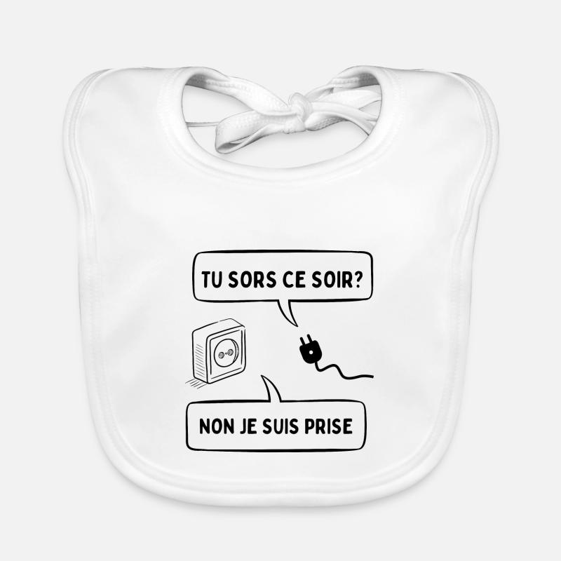 tu sors ce soir Bavoir bio Bébé