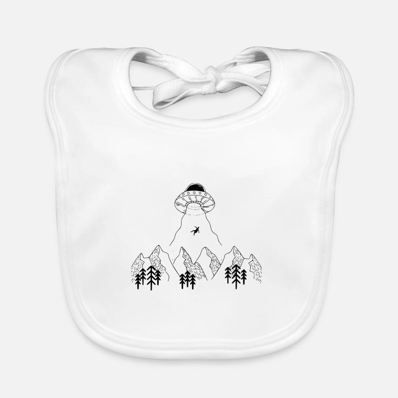 ufo cow abduction Organic Baby Bibs