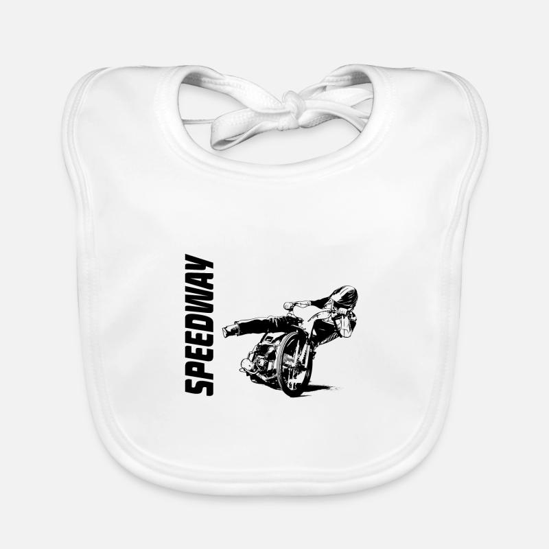 Speedway - Motorcycle Speedway Baby Bio-Lätzchen
