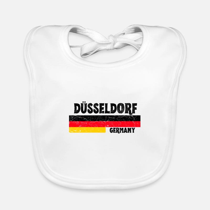 Düsseldorf Deutschland Flagge Baby Bio-Lätzchen