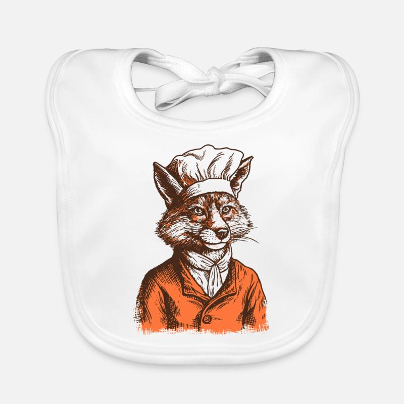 Le chef du renard Bavoir bio Bébé