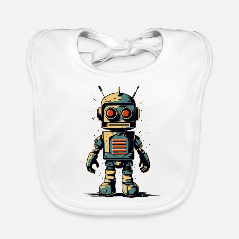 Robot de style rétro Bavoir bio Bébé