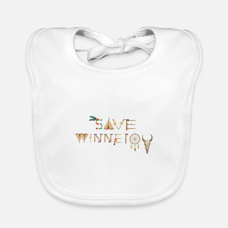save winnetou,winnetou,indians,feathers,dream catcher Organic Baby Bibs