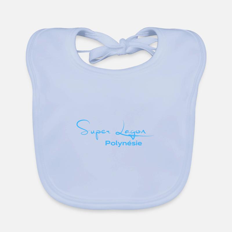 Super Lagoon Polynesia Gift Personalized Souvenir Organic Baby Bibs