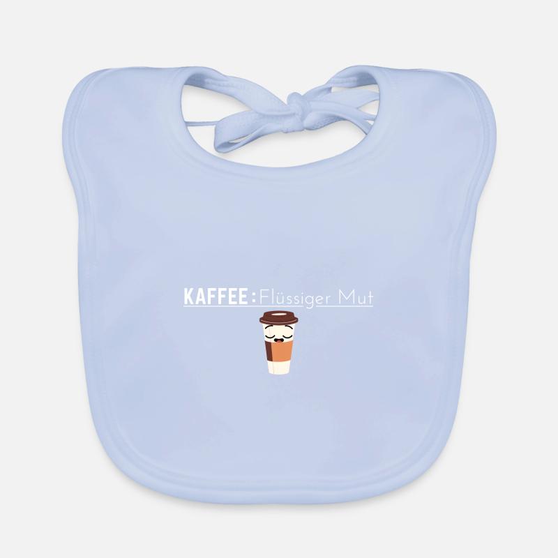 Coffee: Liquid Courage - Coffee Saying Organic Baby Bibs