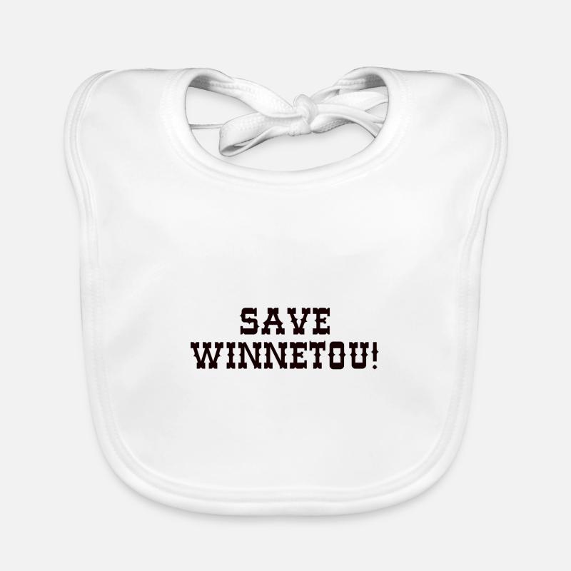save winnetou,font,typo,black,western Organic Baby Bibs
