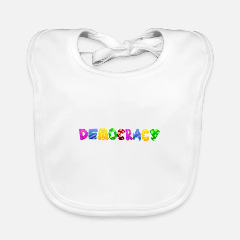 Stop AfD against right, democracy, diversity, left Organic Baby Bibs