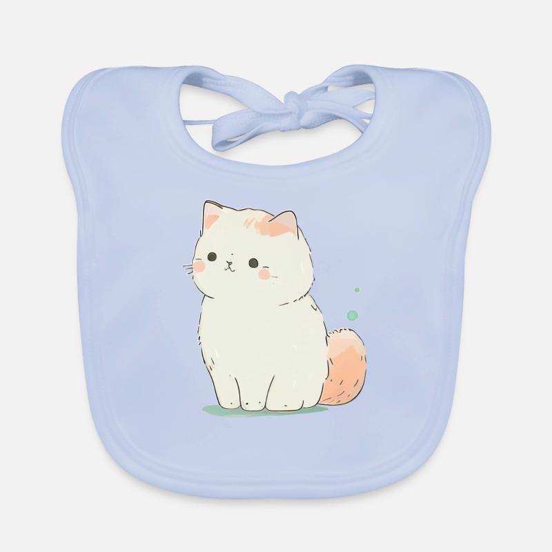 Chat mignon pastel Bavoir bio Bébé