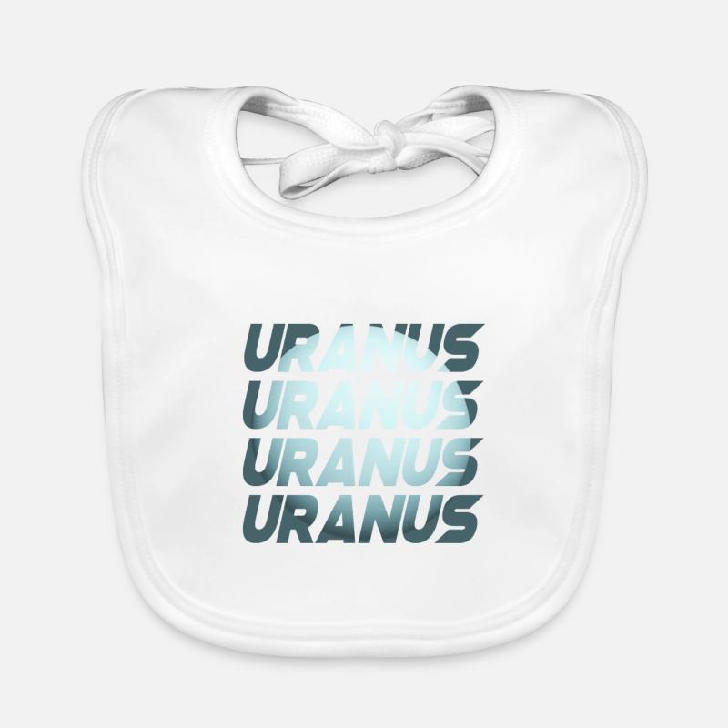 Uranus Design - Baby Bio-Lätzchen - Weiß