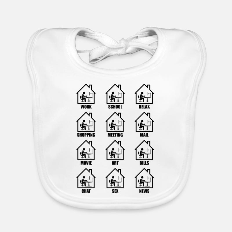 Computer home office fun gift Organic Baby Bibs