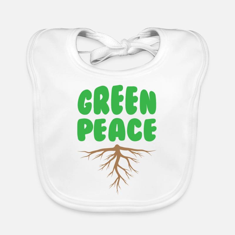 Vert Paix Nature Bavoir bio Bébé