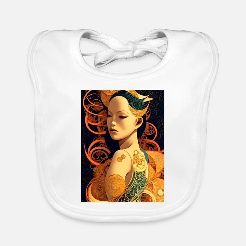 Narada - Mechanisch geometrischer Kunst Stil Baby Bio-Lätzchen