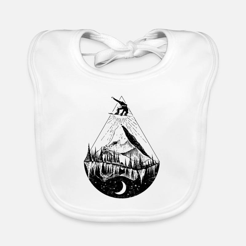 snowboard Baby Bio-Lätzchen