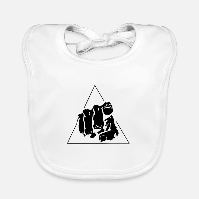 Pointing finger Organic Baby Bibs