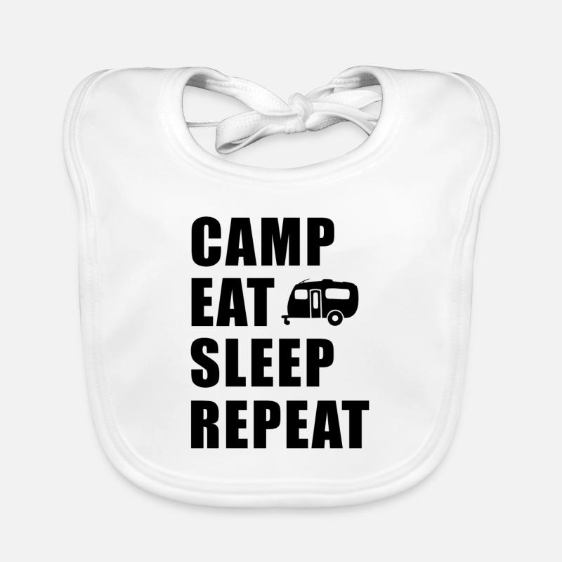 Camp Manger Dormir Répéter Bavoir bio Bébé