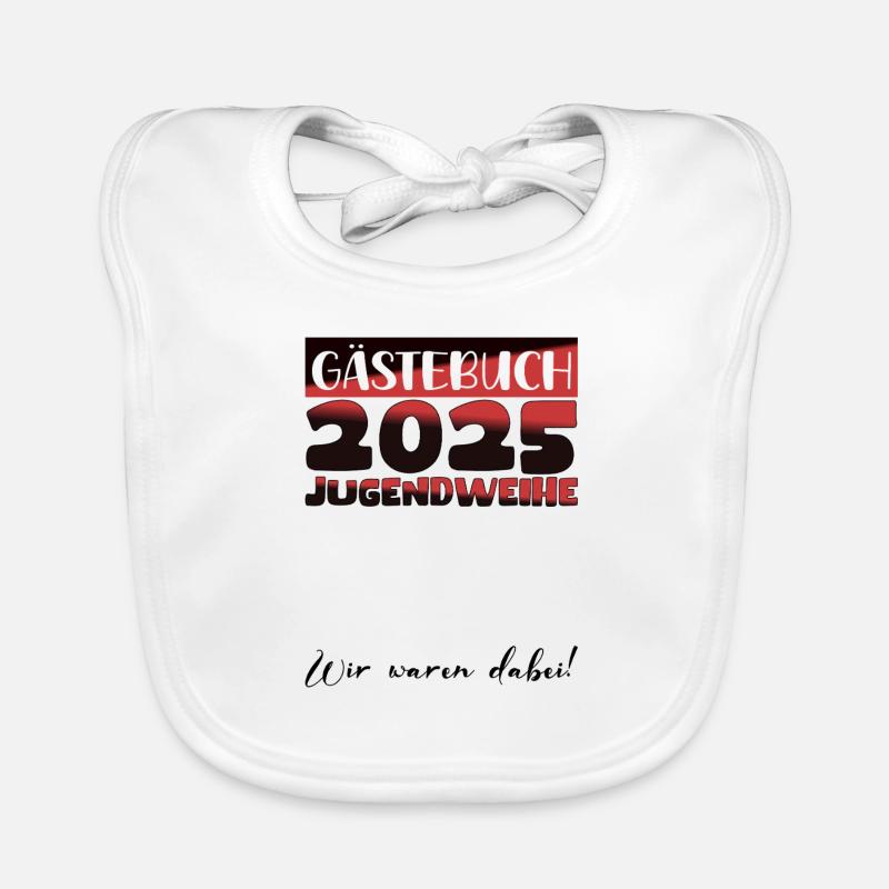 Jugendweihe 2025 Gästebuch Geschenk Mädchen Jungen Baby Bio-Lätzchen