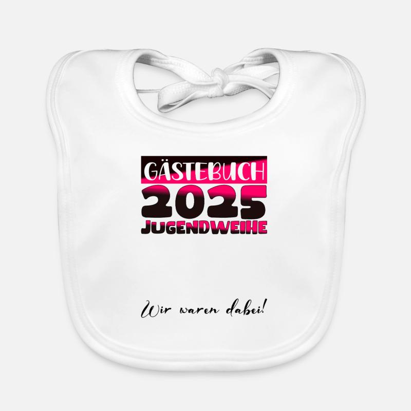 Jugendweihe 2025 Gästebuch Geschenk Mädchen Jungen Baby Bio-Lätzchen