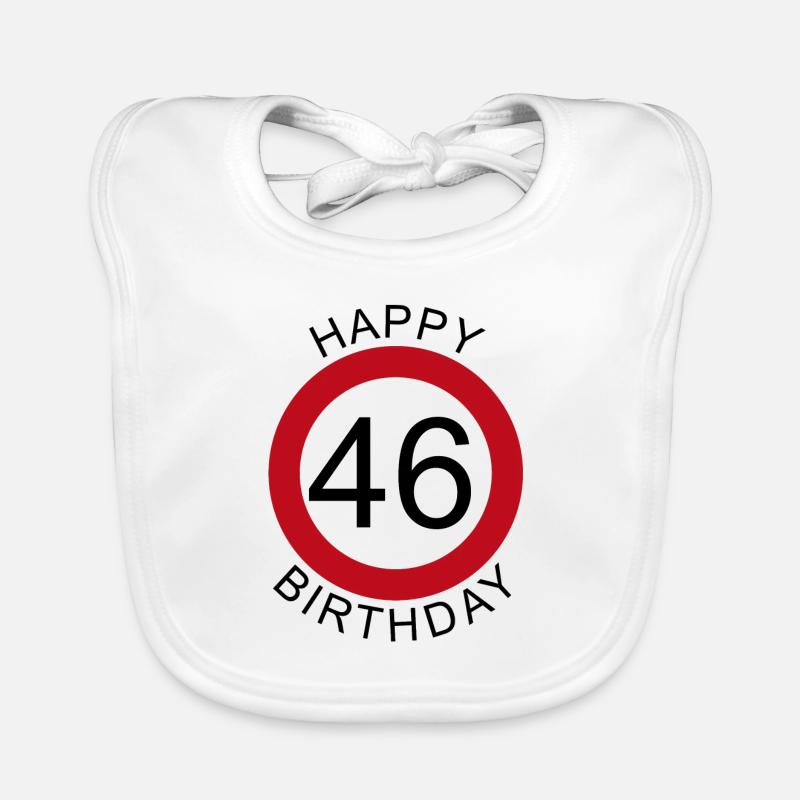 Joyeux anniversaire 46 panneau de signalisation Bavoir bio Bébé