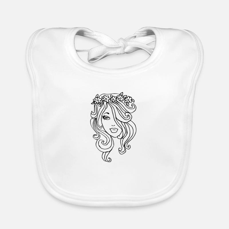 dame fleur Bavoir bio Bébé