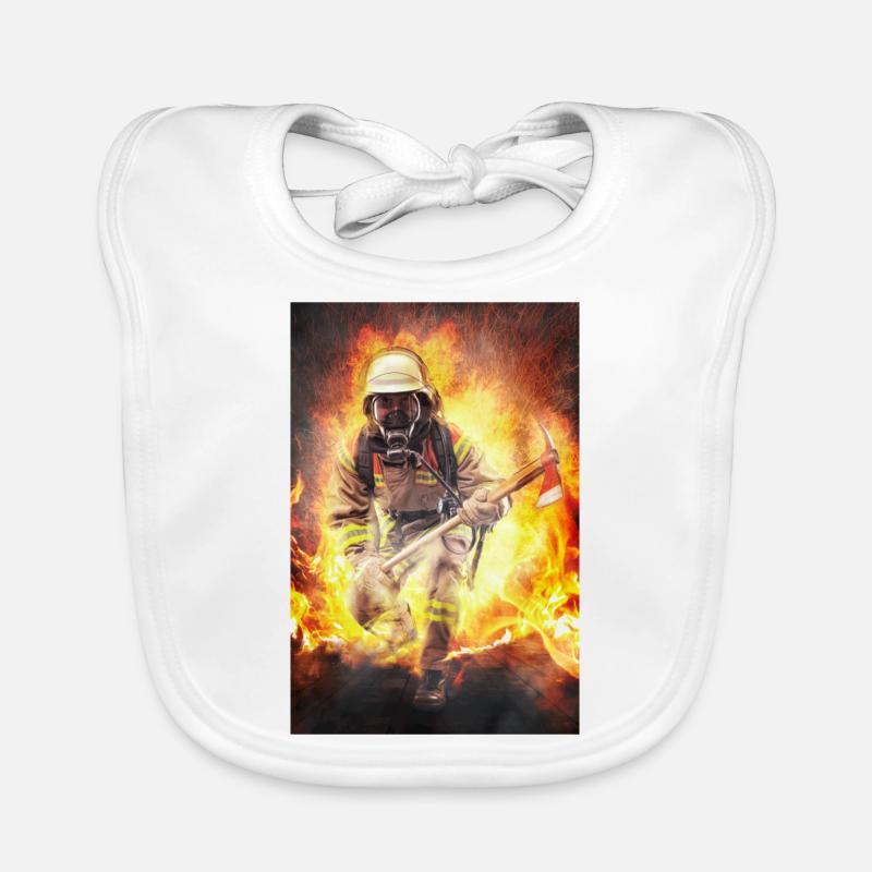 Fire Edition limitée ** ** Travailleur Bavoir bio Bébé