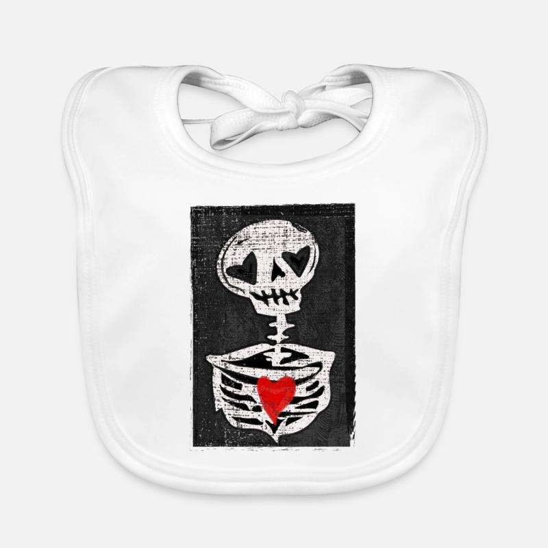 Love skeleton Organic Baby Bibs