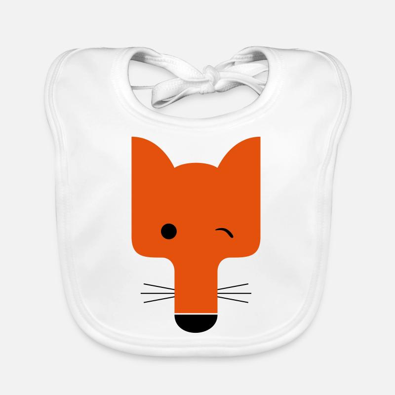 Fox blinking Organic Baby Bibs