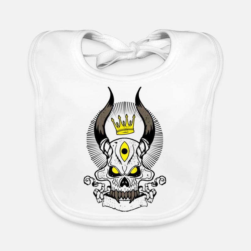 Skull Bavoir bio Bébé