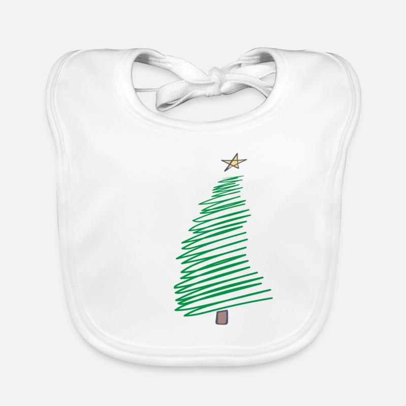 Weihnachtsbaum Baby Bio-Lätzchen